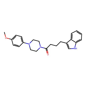 4-(1H-indol-3-yl)-1-[4-(4-methoxyphenyl)piperazin-1-yl]butan-1-one structure