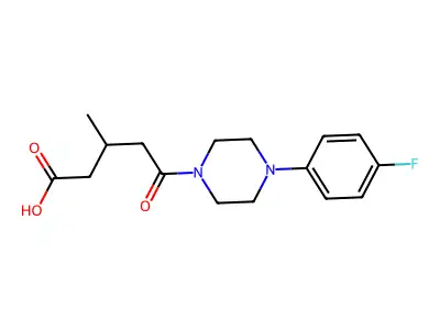 5-[4-(4-Fluorophenyl)piperazin-1-yl]-3-methyl-5-oxopentanoic acid structure
