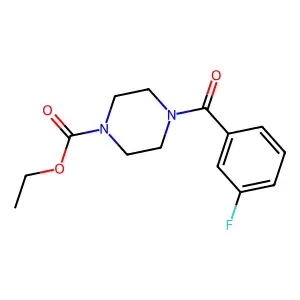 Ethyl 4-[(3-fluorophenyl)carbonyl]piperazine-1-carboxylate structure