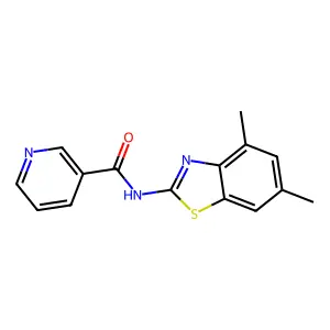 N-(4,6-dimethyl-1,3-benzothiazol-2-yl)pyridine-3-carboxamide structure