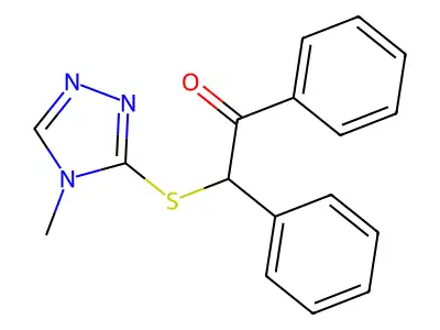 2-[(4-Methyl-1,2,4-triazol-3-yl)sulfanyl]-1,2-diphenylethanone structure