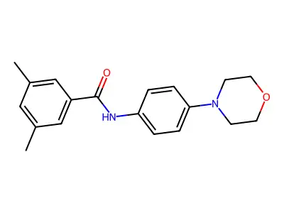 3,5-dimethyl-N-(4-morpholin-4-ylphenyl)benzamide structure