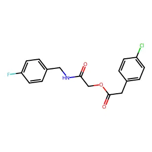 {[(4-Fluorophenyl)methyl]carbamoyl}methyl 2-(4-chlorophenyl)acetate structure