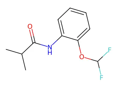 N-[2-(difluoromethoxy)phenyl]-2-methylpropanamide structure