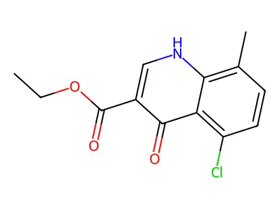 Ethyl 5-chloro-8-methyl-4-oxo-1,4-dihydroquinoline-3-carboxylate structure