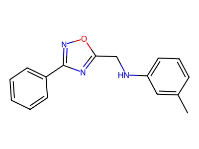 3-methyl-N-[(3-phenyl-1,2,4-oxadiazol-5-yl)methyl]aniline structure