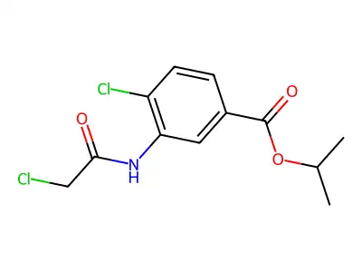 Propan-2-yl 4-chloro-3-[(chloroacetyl)amino]benzoate structure