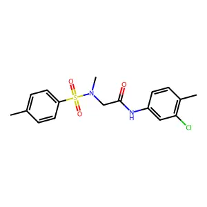 N-(3-chloro-4-methylphenyl)-2-[methyl-(4-methylphenyl)sulfonylamino]acetamide structure