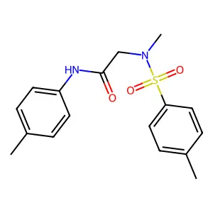 2-[methyl-(4-methylphenyl)sulfonylamino]-N-(4-methylphenyl)acetamide structure