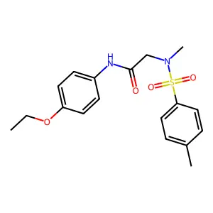 N-(4-ethoxyphenyl)-2-[methyl-(4-methylphenyl)sulfonylamino]acetamide structure