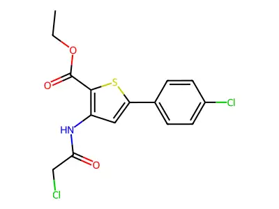 Ethyl 3-(2-chloroacetamido)-5-(4-chlorophenyl)thiophene-2-carboxylate structure