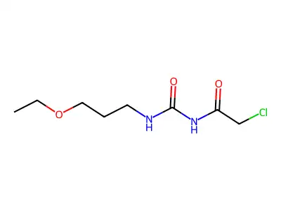 2-chloro-N-(3-ethoxypropylcarbamoyl)acetamide structure