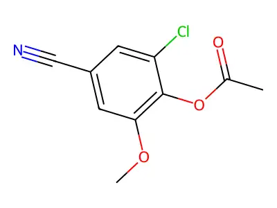 2-Chloro-4-cyano-6-methoxyphenyl acetate structure