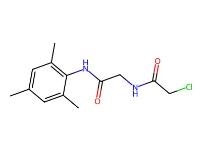 2-chloro-N-[2-(mesitylamino)-2-oxoethyl]acetamide structure