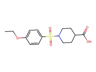 1-[(4-Ethoxyphenyl)sulfonyl]piperidine-4-carboxylic acid structure