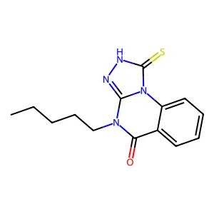4-pentyl-1-sulfanyl-4H,5H-[1,2,4]triazolo[4,3-a]quinazolin-5-one structure