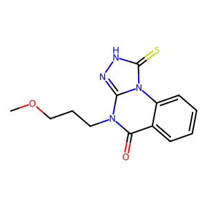4-(3-methoxypropyl)-1-sulfanyl-4H,5H-[1,2,4]triazolo[4,3-a]quinazolin-5-one structure