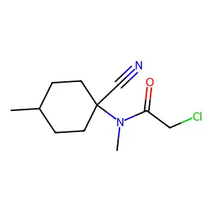 2-chloro-N-(1-cyano-4-methylcyclohexyl)-N-methylacetamide structure