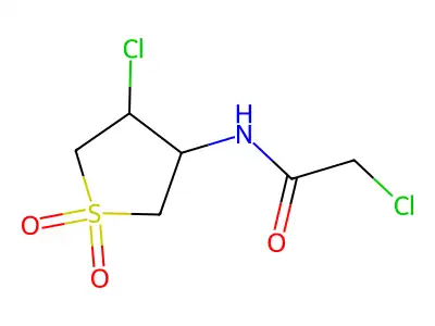 2-chloro-N-(4-chloro-1,1-dioxidotetrahydrothien-3-yl)acetamide structure