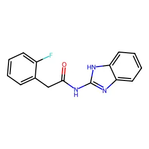 N-(1H-benzimidazol-2-yl)-2-(2-fluorophenyl)acetamide structure