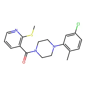 1-(5-Chloro-2-methylphenyl)-4-[2-(methylsulfanyl)pyridine-3-carbonyl]piperazine structure