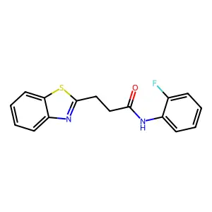 3-(1,3-benzothiazol-2-yl)-N-(2-fluorophenyl)propanamide structure