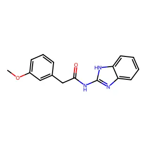 N-(1H-benzimidazol-2-yl)-2-(3-methoxyphenyl)acetamide structure