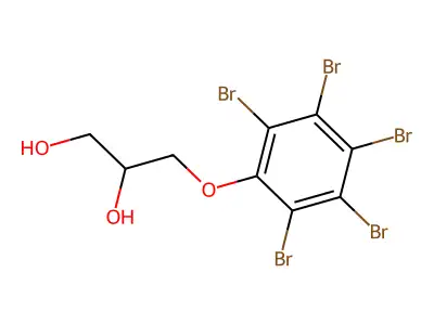 3-(Pentabromophenoxy)propane-1,2-diol structure