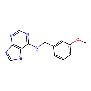 N-[(3-methoxyphenyl)methyl]-7H-purin-6-amine structure
