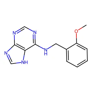 N-(2-methoxybenzyl)-9H-purin-6-amine structure