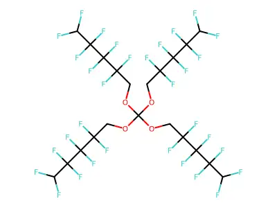 Tetrakis(2,2,3,3,4,4,5,5-octafluoropentyl)orthocarbonate structure