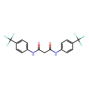 N,N'-bis[4-(trifluoromethyl)phenyl]propanediamide structure