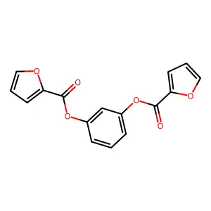 3-(2-Furoyloxy)phenyl 2-furoate structure