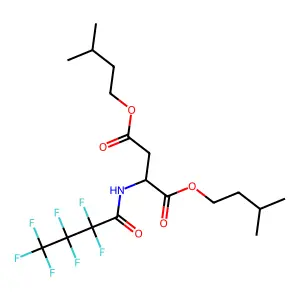 Diisopentyl 2-[(2,2,3,3,4,4,4-heptafluorobutanoyl)amino]succinate structure