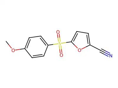 2-Furancarbonitrile, 5-((4-methoxyphenyl)sulfonyl)- structure