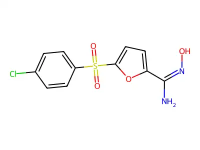 5-(4-Chlorobenzene-1-sulfonyl)-N'-hydroxyfuran-2-carboximidamide structure