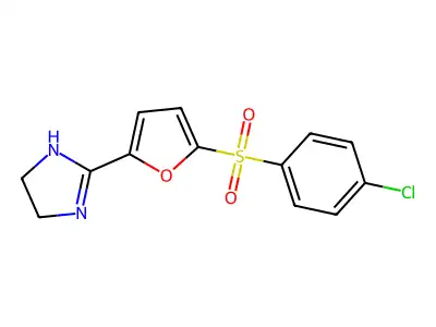 1H-Imidazole, 4,5-dihydro-2-(5-((4-chlorophenyl)sulfonyl)-2-furanyl)- structure
