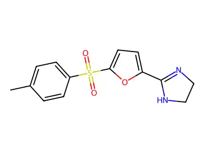 1H-Imidazole, 4,5-dihydro-2-(5-((4-methylphenyl)sulfonyl)-2-furanyl)- structure