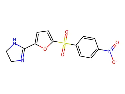 1H-Imidazole, 4,5-dihydro-2-((5-(4-nitrophenyl)sulfonyl)-2-furanyl)- structure