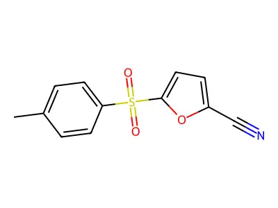 2-Furancarbonitrile, 5-((4-methylphenyl)sulfonyl)- structure
