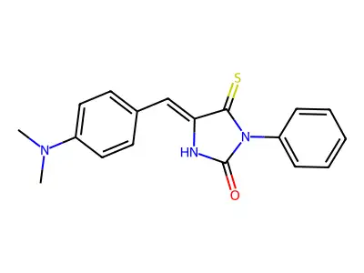 4-[[4-(Dimethylamino)phenyl]methylene]-1-phenyl-5-thioxo-2-imidazolidinone structure