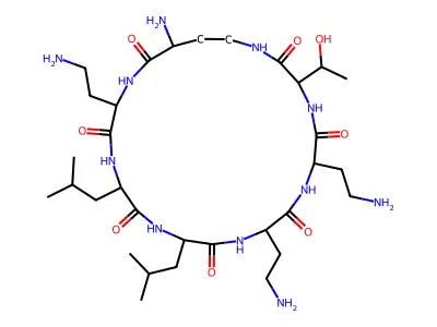 Colistin heptapeptide structure