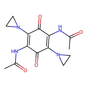 Acetamide,N'-3,6-bis(1-aziridinyl)-p-benzoquinon-2,5-ylene)bis- structure