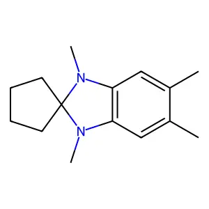 1',3',5',6'-Tetramethylspiro(cyclopentane-1,2'-(2,3-dihydrobenzimidazole)) structure