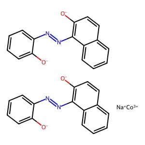 Sodium bis(1-((2-hydroxyphenyl)azo)naphthalen-2-olato(2-))cobaltate(1-) structure