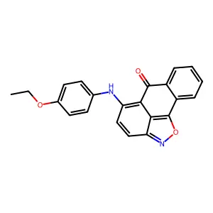 5-((4-ethoxyphenyl)amino)-6H-anthra[1,9-cd]isoxazol-6-one structure