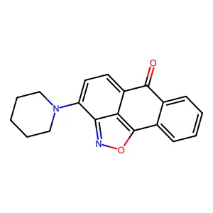3-(piperidin-1-yl)-6H-anthra[1,9-cd]isoxazol-6-one structure