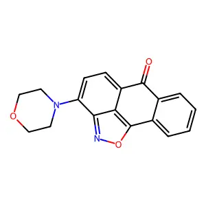 3-morpholino-6H-anthra[1,9-cd]isoxazol-6-one structure