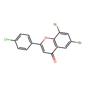 4'-Chloro-6,8-dibromoflavone structure