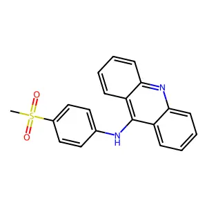 Acridine, 9-(p-(methylsulfonyl)anilino)- structure